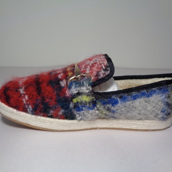 Steve Madden Size 7 M PAXTYN Red Plaid New Loafers - Picture 7 of 14